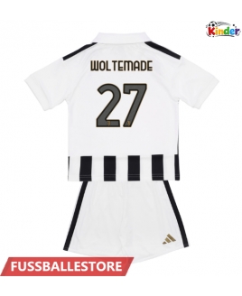 Günstige Juventus Nick Woltemade #27 Heimtrikotsatz Kinder 2026-27 Kurzarm (+ Kurze Hosen)